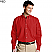 Red - Edwards Men's Poplin Long Sleeve Shirt # 1280-012