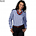 Blue - Edwards Women's Long Sleeve Oxford Shirt # 5077-001