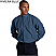 Riviera Blue - Edwards Men's Long Sleeve Batiste Banded Collar Shirt # 1392-406