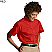 Red - Edwards Ladies' Poplin Short Sleeve Shirt # 5230-012