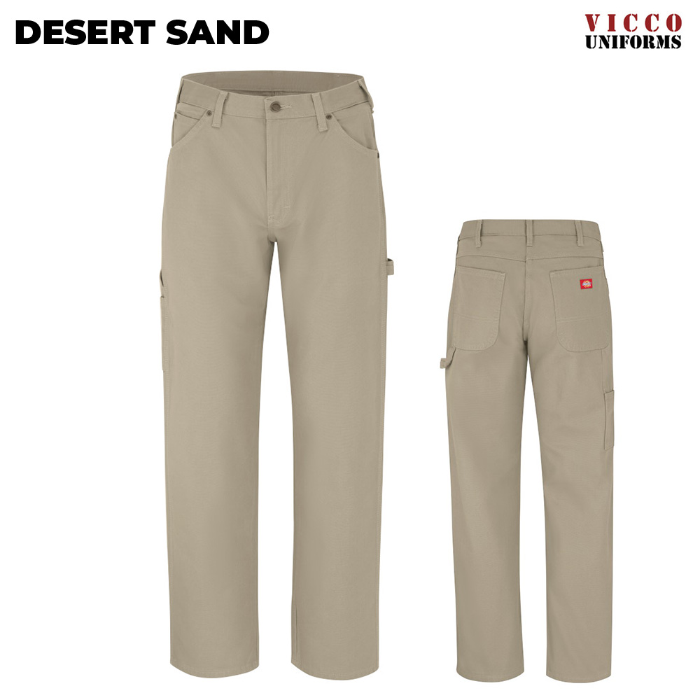 Dickies Men's Carpenter Pants Relaxed Fit Duck Canvas 9-Pocket  Straight Leg Pant