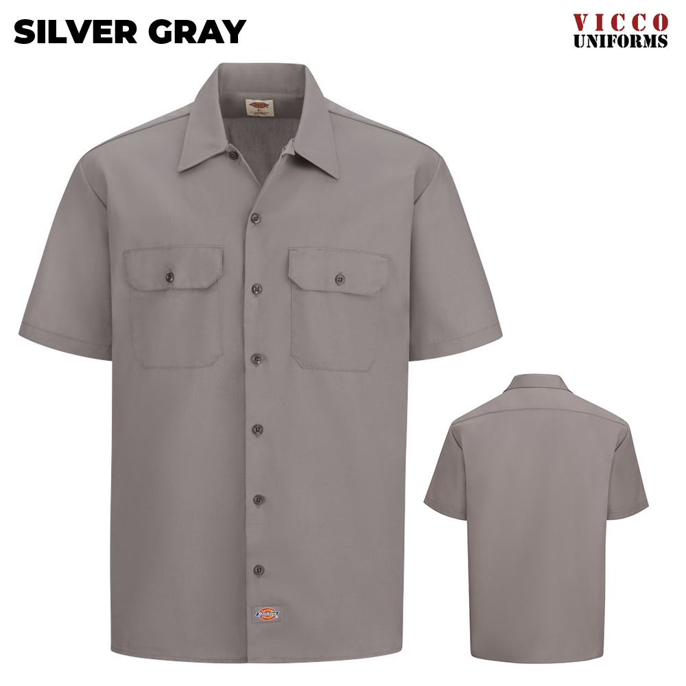 DICKIES Work Shirt with short sleeve for men black - khaki - charcoal grey