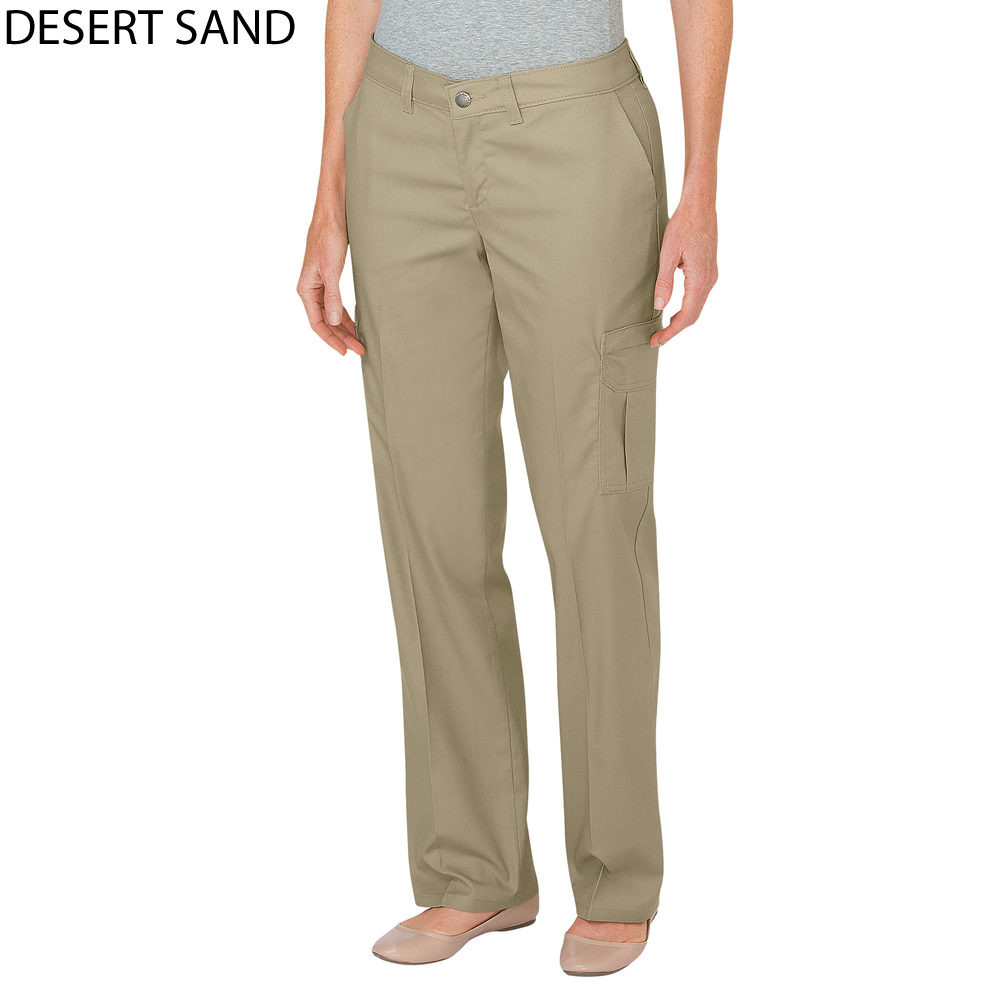 Dickies Women's Plus-Size Relaxed Cargo Pant, Rinsed Desert Sand