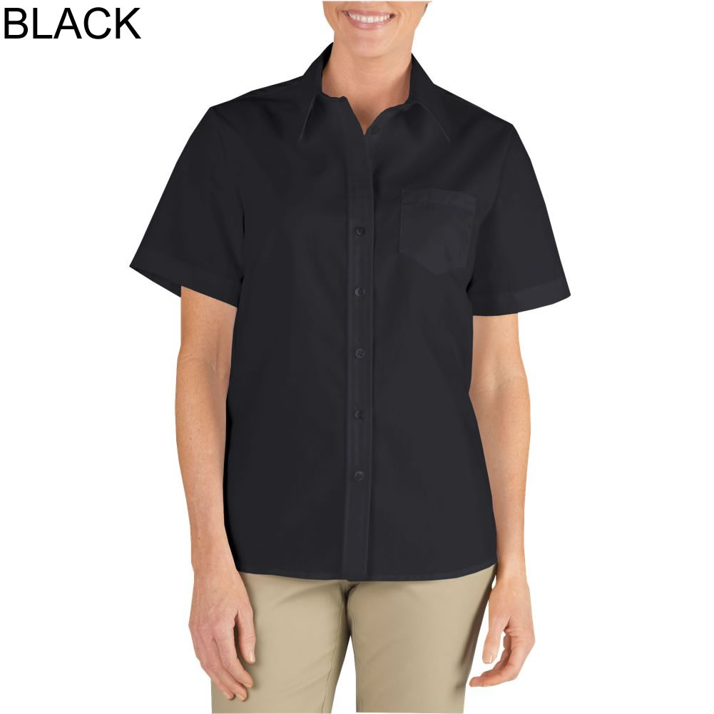 Dickies Women's Short Sleeve Stretch Poplin Shirt - FS136