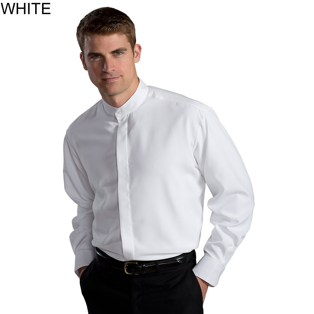 Edwards Men's Long Sleeve Batiste Banded Collar Shirt - 1392