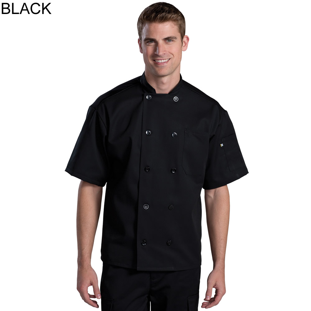 Edwards Mid Weight Short Sleeve Ten Button Chef Coat - 3333