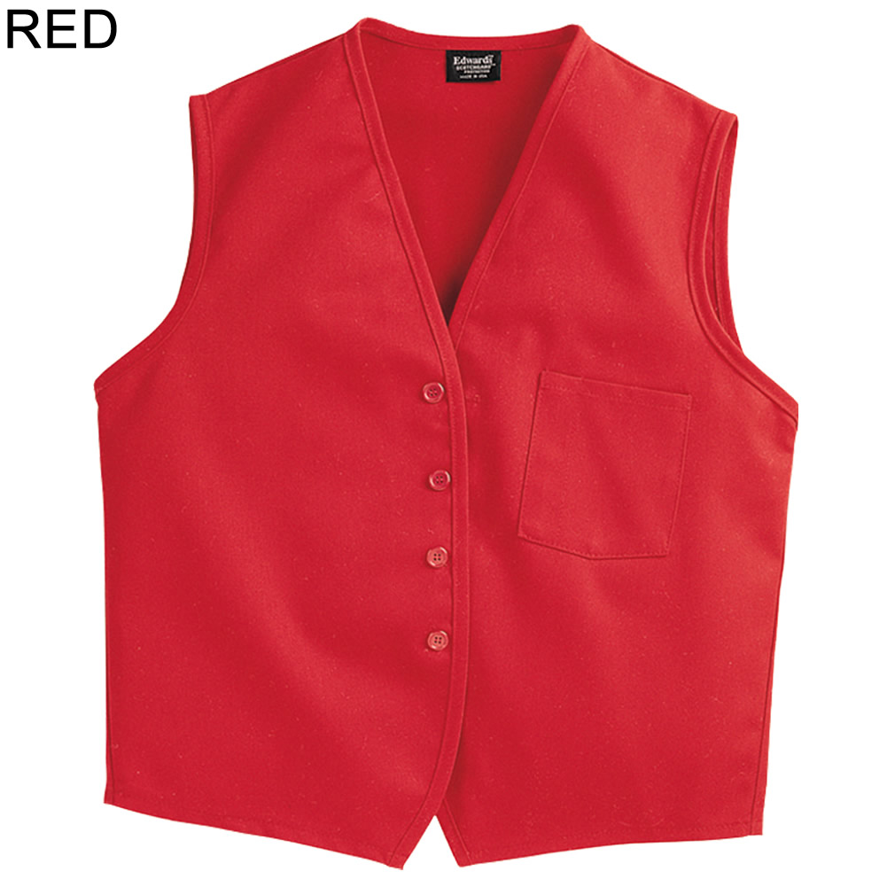 Edwards Unisex Apron Vest with Breast Pocket - 4006