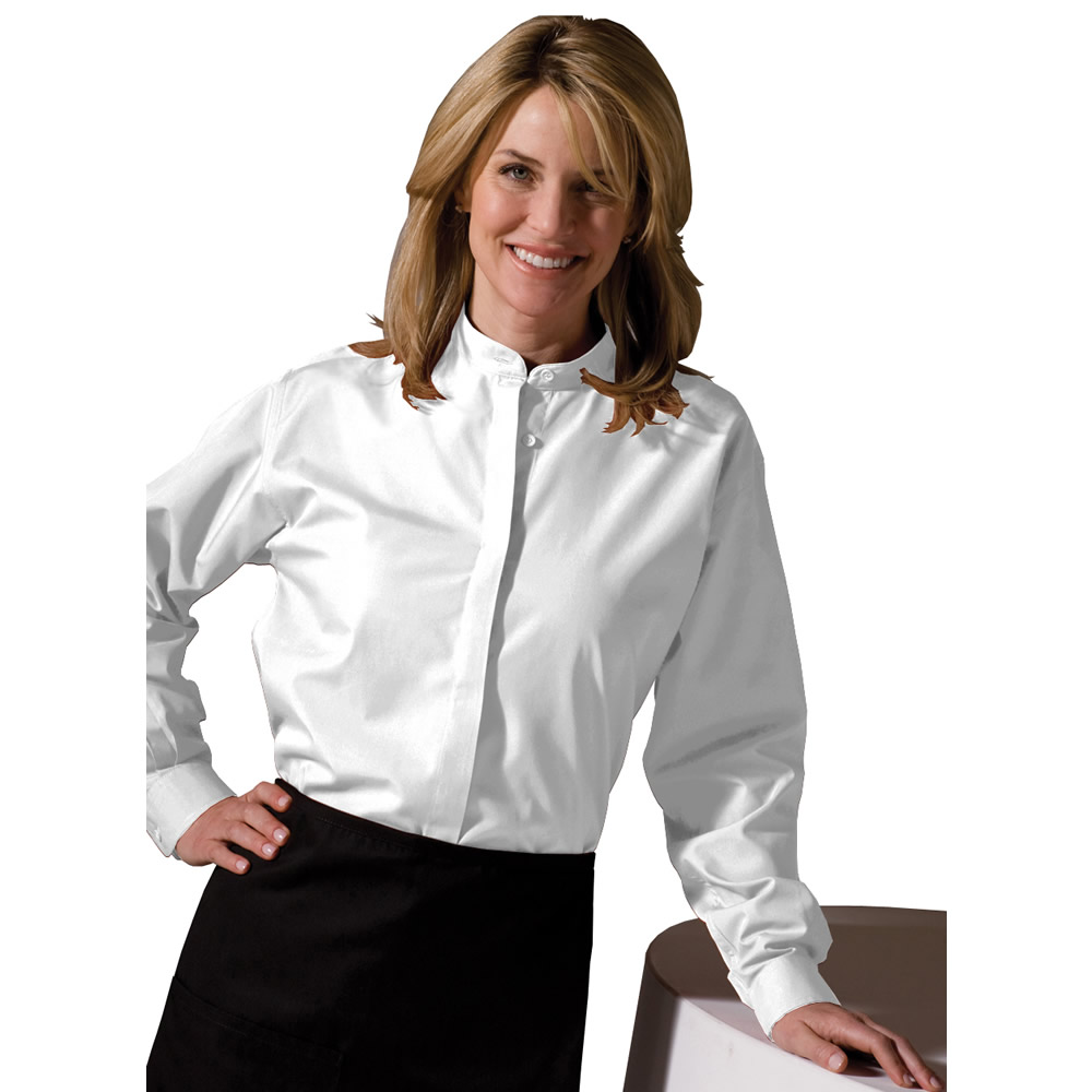 Edwards Ladies Banded Collar Long Sleeve Shirt - 5396