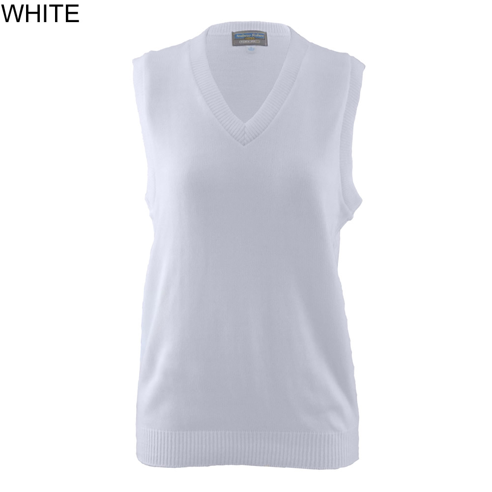 white v neck vest