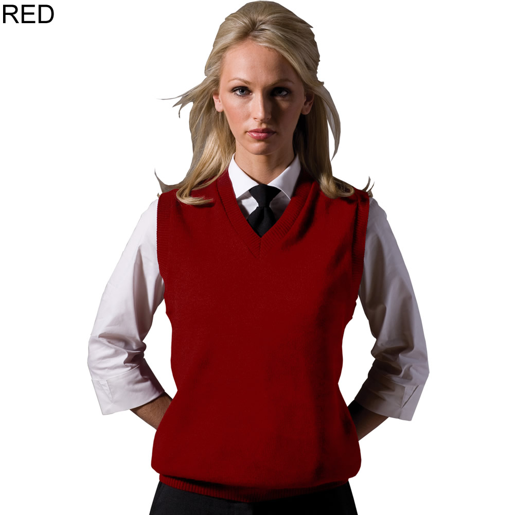 Red sweater vest for ladies club with boots