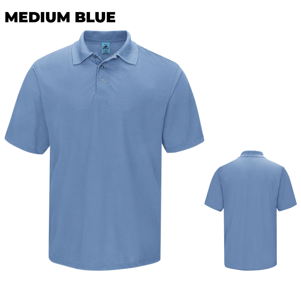Red Kap SK24 Men's Polo Shirt - Short Sleeve Spun Polyester Gripper-Front