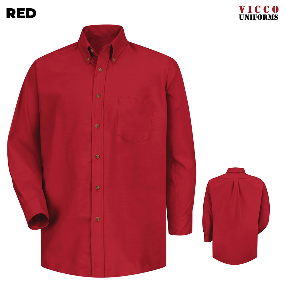 Red Kap SP90 Men's Long Sleeve Button-Down Poplin Shirt