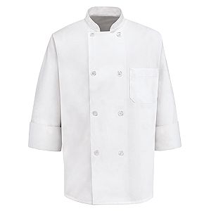 Chef Designs 0403 Eight Pearl-Button Chef Coat - No Thermometer Pocket
