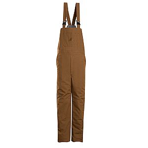 Bulwark BLN4BD Men's Excel-FR ComforTouch Brown Duck Deluxe Insulated Bib Overall