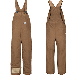 Bulwark BLN6BD - Men's Bib Overall with Knee Zip - Heavyweight Flame Resistant Insulated