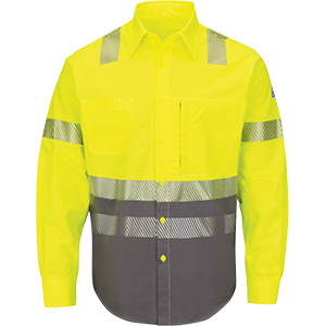 Bulwark SLB4 Men's Uniform Shirt - Hi-Visibility Color Block