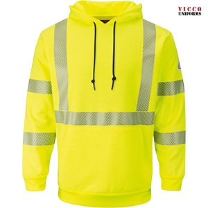 Bulwark SMH4 Men's Pullover Hooded Sweatshirt - Fleece Flame-Resistant Hi-Visibility