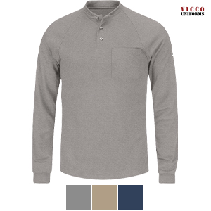 Bulwark SML2 Men's Henley - Lightweight Flame-Resistant