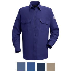 Bulwark Men's Button Front Deluxe Long Sleeve Shirt - SND2
