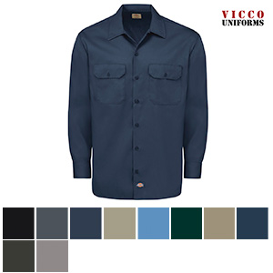 574 Work Shirt with an Embroidered Name Patch - Long Sleeve