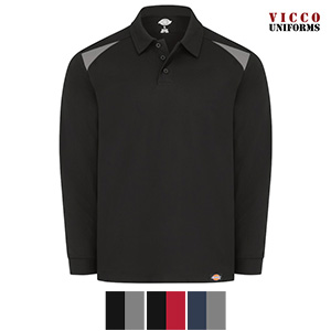 Dickies LL606 Men's Polo Shirt - Team Performance Long Sleeve