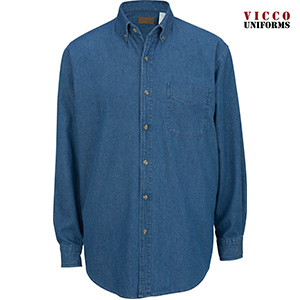 Edwards 1093 - Men's Midweight Denim Shirt - Long Sleeve