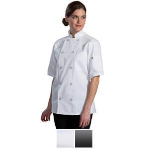 Edwards Mid Weight Short Sleeve Ten Button Chef Coat - 3333