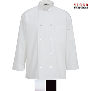 Edwards 3363 Mesh Back Chef Coat - 10-Buttons
