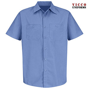Red Kap Industrial Stripe Short Sleeve Shirt - SB22