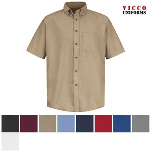 Red Kap SP80 Men's Short Sleeve Button-Down Poplin Shirt