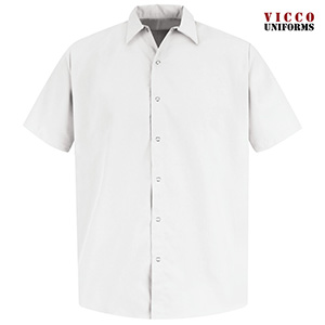 Red Kap SS26 Performance Polyester Pocketless Industrial Short Sleeve Work Shirt