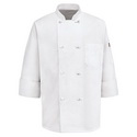 Chef Designs 0414 Eight Knot-Button Chef Coat with Chest Pocket