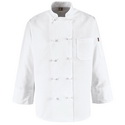 Red Kap 0421 Ten Knot-Button Chef Coat - 0421WH