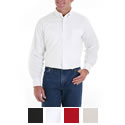 Wrangler Men's 100% Cotton, Lightweight Solid Twill Buttons Long Sleeve Shirt - 71135