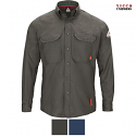 Bulwark QS50 Men's Comfort Woven Shirt - iQ Series Lightweight Flame Resistant Long Sleeves