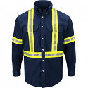Bulwark SLUC Men's Uniform Shirt - Midweight Flame Resistant Enhanced Visibility