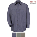 Red Kap Micro-Check Long Sleeve Work Shirt - SP10