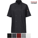 Red Kap 045X - Women's Chef Coat with OilBlok + MIMIX - Short Sleeve 10 Button
