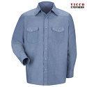 Red Kap SC14 Western Style Long Sleeve Uniform Shirt