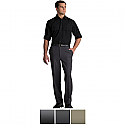 Edwards Men's Natural Stretch Flat Front Easy Fit Microfiber Pants - 2588