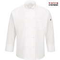 Red 044X - Men's Chef Coat with OilBlok + MIMIX - Ten Knot Button