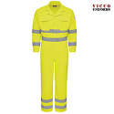 Bulwark CMD8 - Men's Deluxe Coverall - Lightweight Flame-Resistant Hi-Visibility with Reflective Trim