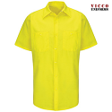 Red Kap Men's Enhanced Visibility Ripstop Short Sleeve Work Shirt - SY24YE