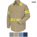 Bulwark SLDT Men's Uniform Shirt - Midweight Flame-Resistant Enhanced Visibility