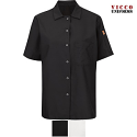 Red Kap 501X - Women's Cook Shirt with OilBlok + Mimix - Short Sleeve