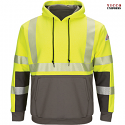 Bulwark SMB4 Men's Pullover Sweatshirt - Hi Visibility Color Block Fleece