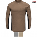 Bulwark MPS8 Men's Base Layer Shirt - Flame Resistant Long Sleeve with Chest Pocket