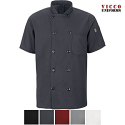 Red Kap 046X - Men's Chef Coat - Short Sleeve with OilBlok + MIMIX - 10 Button