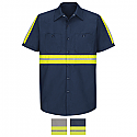 Red Kap SP24 Enhanced Visibility Industrial Short Sleeve Shirt