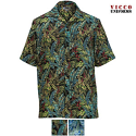 Edwards 1032 - Unisex Shirt - Tropical Leaf Print Camp